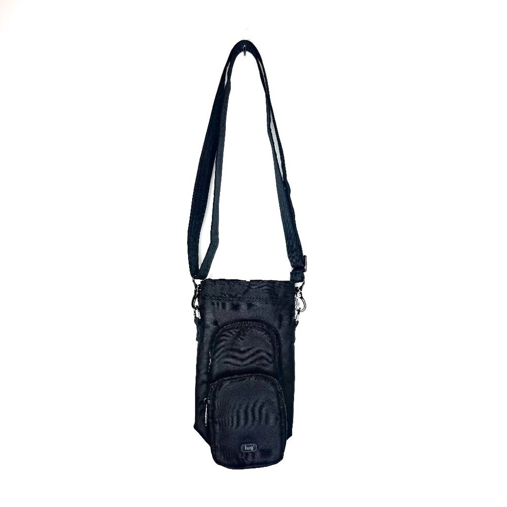NEW LUG Huggie Crossbody Insulated Travel Bottle Holder Bag Black 1670-A
